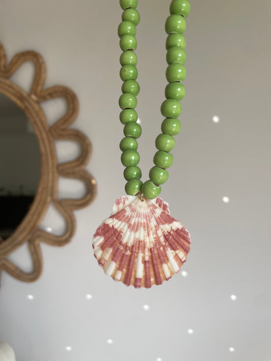 Collar Concha verde