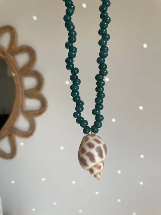 Collar caracola Azul