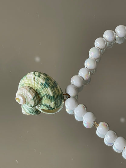 Collar caracola azul