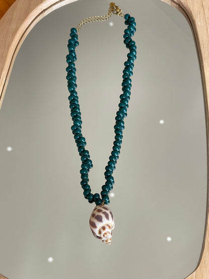 Collar caracola Azul