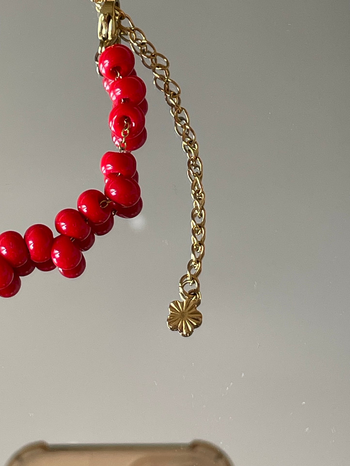 Collar caracola Rojo
