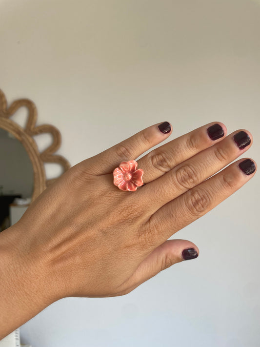 Anillo flor 5 pétalos
